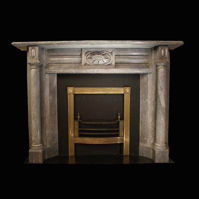 Beautiful dove grey Irish marble Georgian fireplace