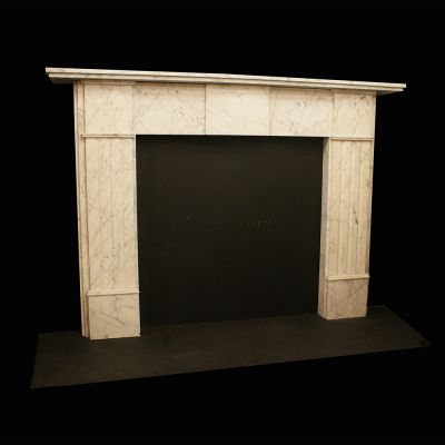 Superb quality Edwardian Carrara marble fireplace