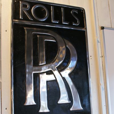 Large Rolls Royce cast Aluminium wall sign 