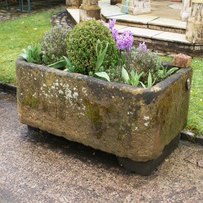 Magnificent matched pair of large Georgian stone trough