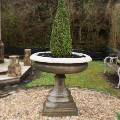 Large stone garden Tazza planter 