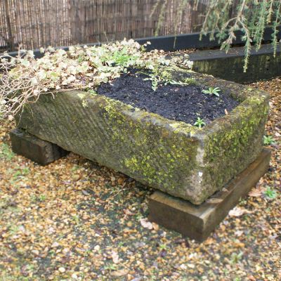 Vintage stone garden trough