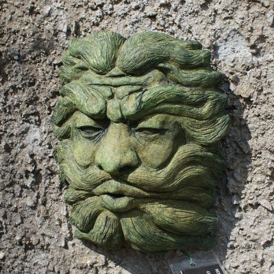 North Wind green man wall plaque 