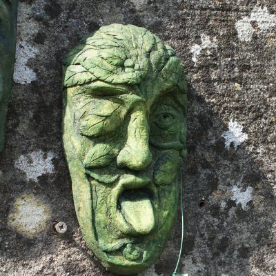 Decorative Silvia Lark green man wall plaque 