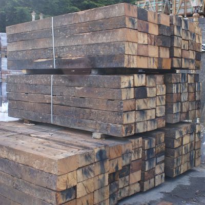 Reclaimed Grade AA Oak Railway Sleepers