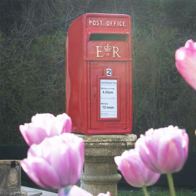 Red Post box Square Top E-R