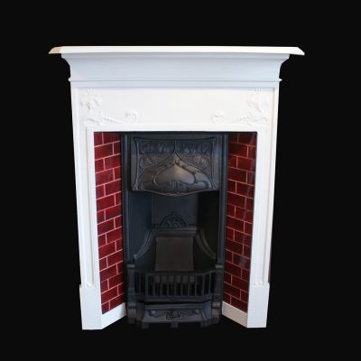 Restored Edwardian cast iron frieplace 