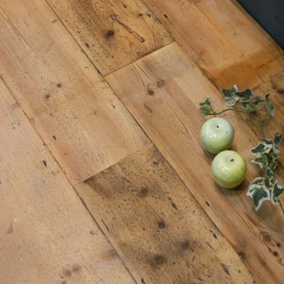 Original salvaged Victorian London pine flooring 