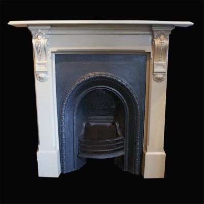 Victorian cast iron surround with scallop shell fireplace