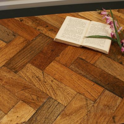 Reclaimed African hardwood parquet 