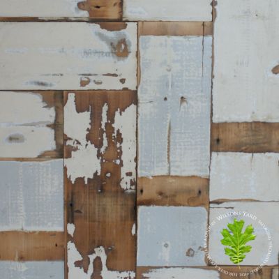 Reclaimed industrial pine wall cladding