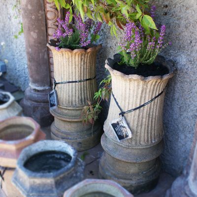 A lovely pair of Victorian fluted chimney pots
