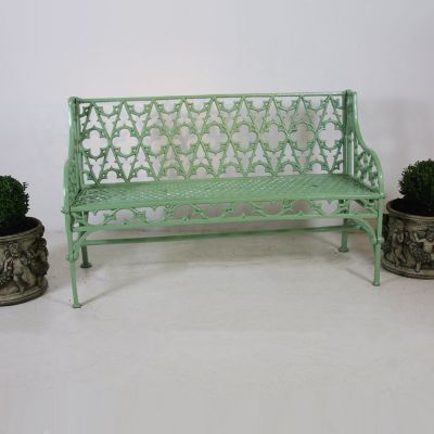 Splendid Neo Gothic cast iron garden bench