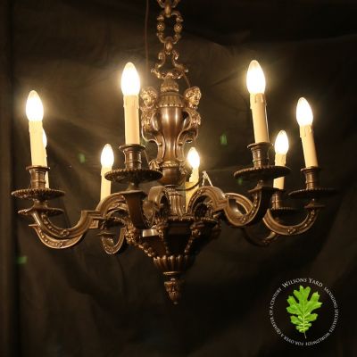 Stunning antique cast Bronze chandelier