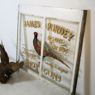 Painted James Purdy glass window