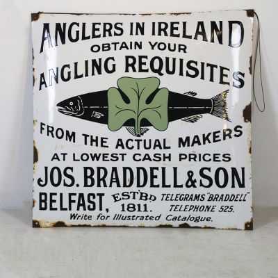 Antique fishing sign 