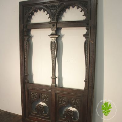 Hard wood hand carved colonial window / door