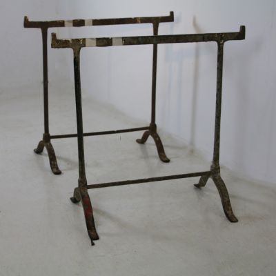 Antique blacksmiths forged builders trestle