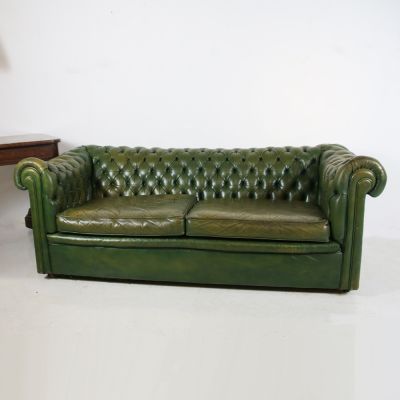 Vintage leather back settee