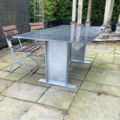 Granite topped garden table
