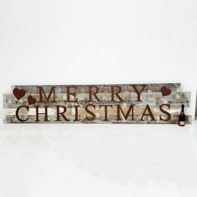 Large Merry Christmas wooden sign