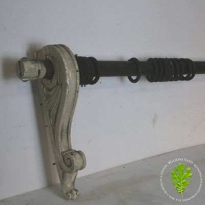 Hand carved Victorian wooden curtain poles