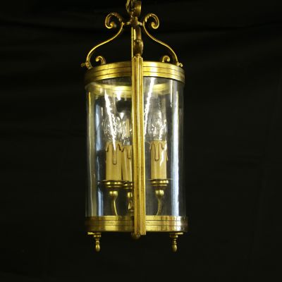 Vintage French bronze lantern 
