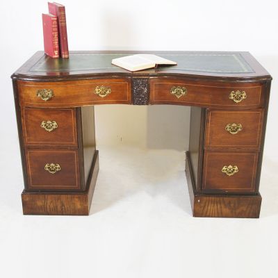 Reproduction small pedestal ladies writing desk 