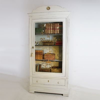 Large sign writing display book case / cabinet
