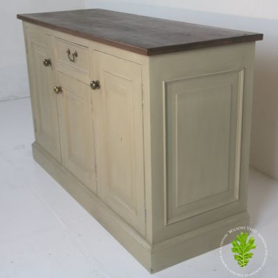 Painted wooden topped side server