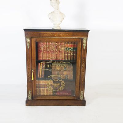 Antique glazed book cabinet 