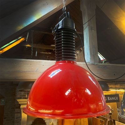 Fantastic vintage philips industrial lights - Red 