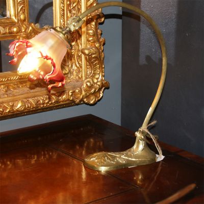 Antique French bronze desk lamp 