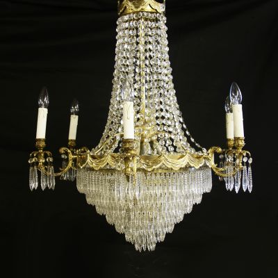 Vintage French waterfall chandelier 