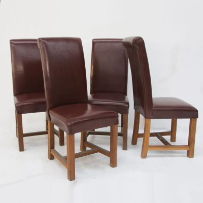 Tall leather dining chairs 