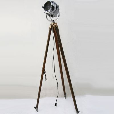 Original theatre light on tripod stand 