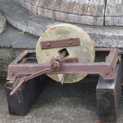 Original antique mill wheel