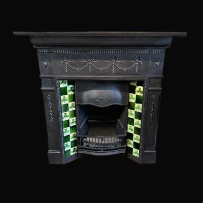 Restored Edwardian cast iron fireplace 