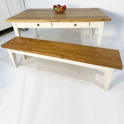 Kitchen table with tapered legs and Oak top