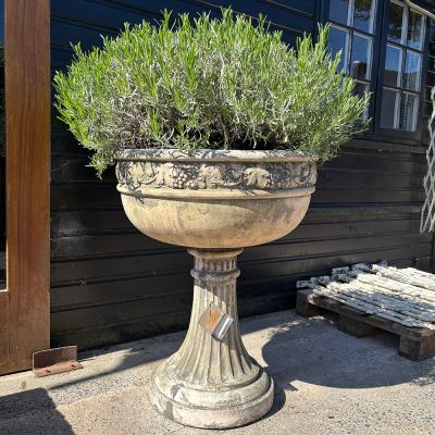 Large pair Chalice bowls planters 