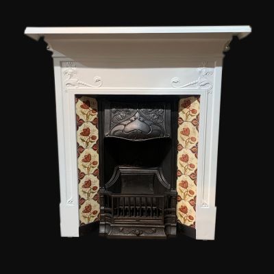 Restored Edwardian cast iron fireplace 
