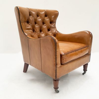 Stunning button back period style armchairs 