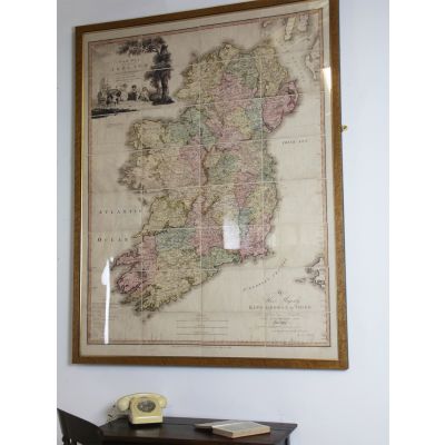 Maple framed map of Ireland