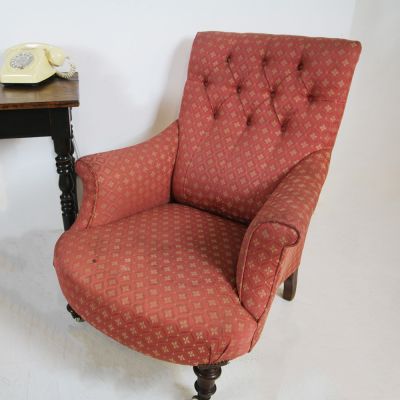 Antique fabric Parlour chair 