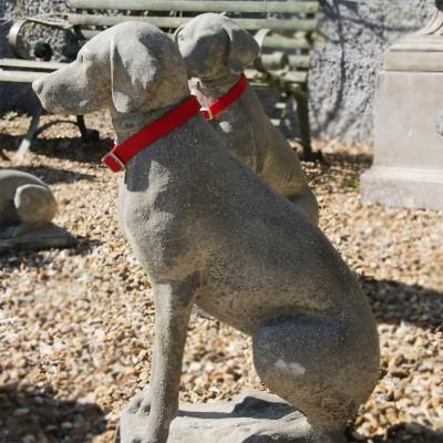 Pair of stone pointer / hunting dogs