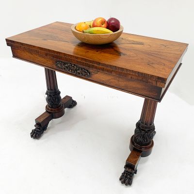 Restored early Victorian card table