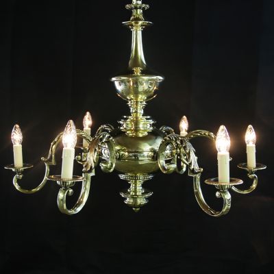 Magnificent vintage brass chandelier