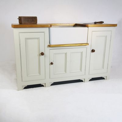 Bespoke Butler Sink Unit Hand Painted In A Farrow & Ball Shade 