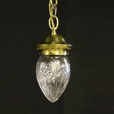 Restored antique cut glass ceiling bomb - sold ref inv no: 110985