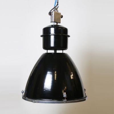 Black Vintage Restored Eastern Bloc Industrial Lights - Restored